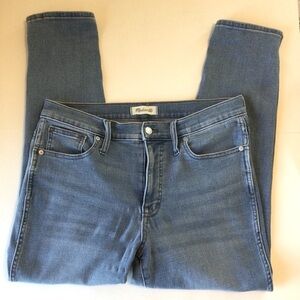 Madewell By J. Crew Mid-Rise Stovepipe Med Wash Denim Jeans Straight Leg Size 30